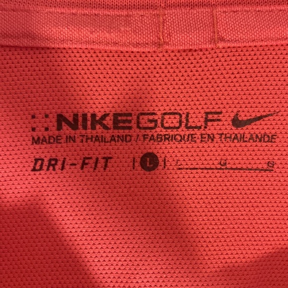 Nike Golf Dri-Fit Men’s Large Pink Vented Polo Shirt - Picture 6 of 11